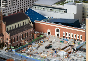 photo of The CJM's building during its construction