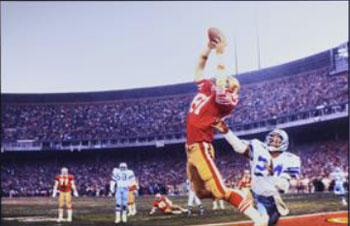 The Catch, Dwight Clark from Joe Montana, Candlestick Park, S.F., 1982 Archival