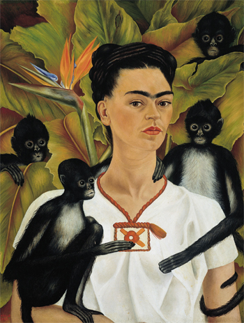 Self-Portrait with Monkeys, 1943