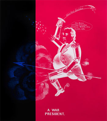 TRINITY FOR PRESIDENT aka Historical Campaign Poster Painting No. 3 (Manifest Destiny), 2015