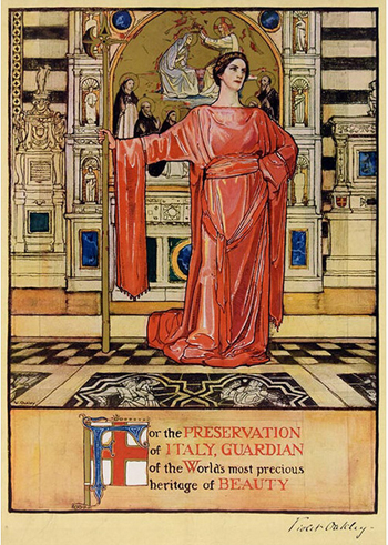 For the Preservation of Italy, Guardian of the World’s Most Precious Heritage of Beauty, 1918