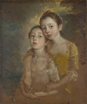 Mary and Margaret Gainsborough, the Artist's Daughters, Playing with a Cat, ca. 1760–61