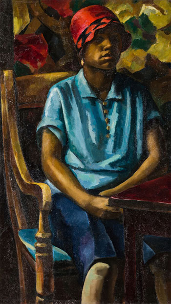 Woman in a Red Hat, 1921, (detail),